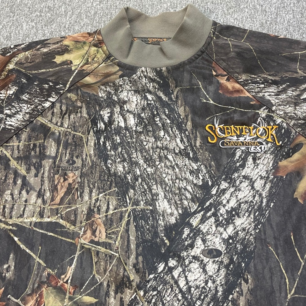 ScentLok Savanna EXT Mossy Oak Break Up Camo Hunting Shirt Mens Large 7213-019